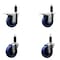 Service Caster 4'' Solid Poly Swivel 1-1/8'' Expanding Stem Caster Set 2 Total Lock Brakes, 4PK SCC-EXTTL20S414-SPUS-2-S-2-118 - alternate 1